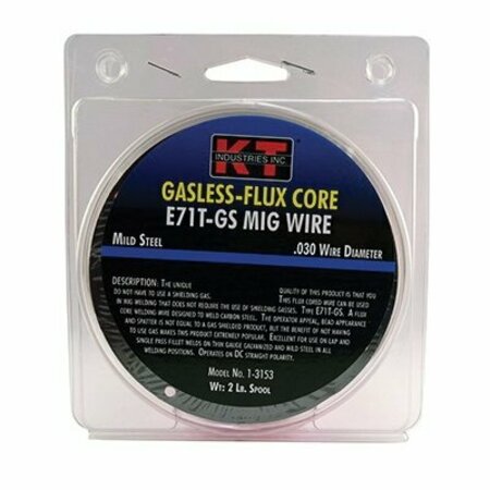 KT INDUSTRIES Gasless Mig Wire.030 2 Lb 1-3153